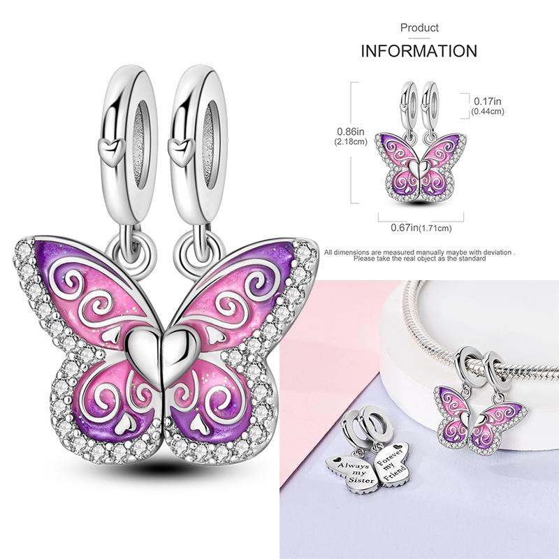 Copper Charms Clock Ocean Sea Turtle Mermaid Heart Shape Beads Fit Original Pan Pendant Bracelet Diy Woman Jewelry