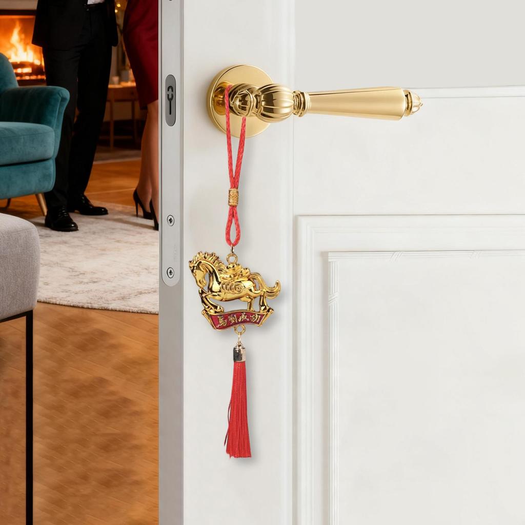 Chinese Year Of The Horse Ornament Seasonal Decor Horse Year Door Pendant For Event Planners Cultural Enthusiasts Front Door