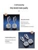 Moissanite Square Stud Earrings in S925 Silver - Women's Classic Dangle Earrings with Exquisite Craftsmanship