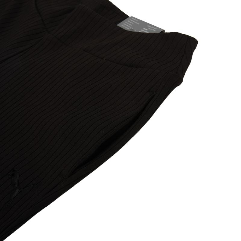 Puma Sports Casual Straight-Leg Knit Pants Women bottoms Black 847689-01
