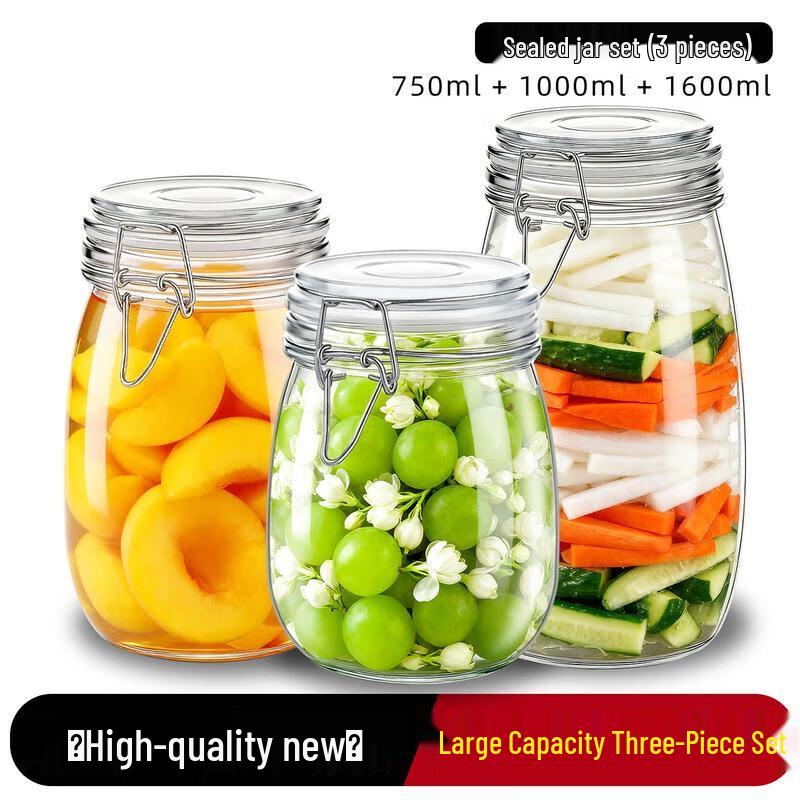 HANDUNYOU Glass Storage Jar Set