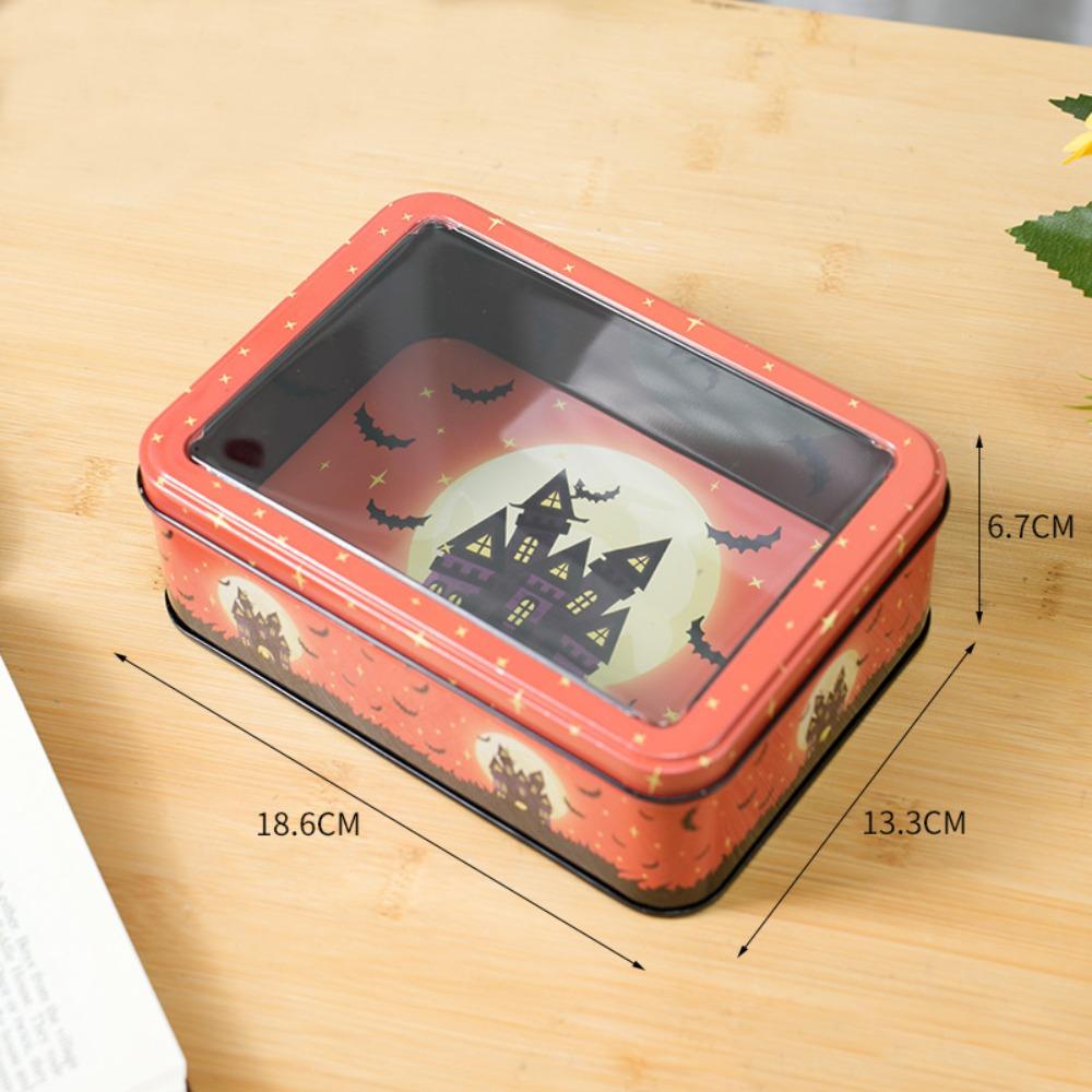 Высококачественный Хэллоуинский Контейнер для Хранения Прямоугольный Домашний Декор Коробка для Конфет Многофункциональная Креативная Жестяная Коробка 1670₽