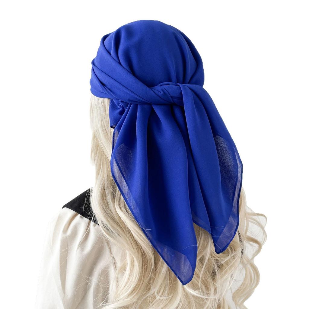 Pearl Chiffon Solid Color Scarf Arabic Turban Bali Turban Solid Color Malay Square Scarf Scarf