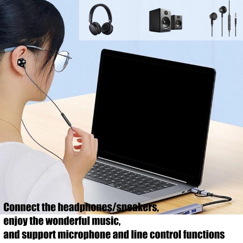 8-IN-2 USB C+USB3.0 Hub 8 Port USB Splitter Extended 3xUSB2.0+1xUSB3.0+1xType C Card Reader Adapter for PC Keyboards