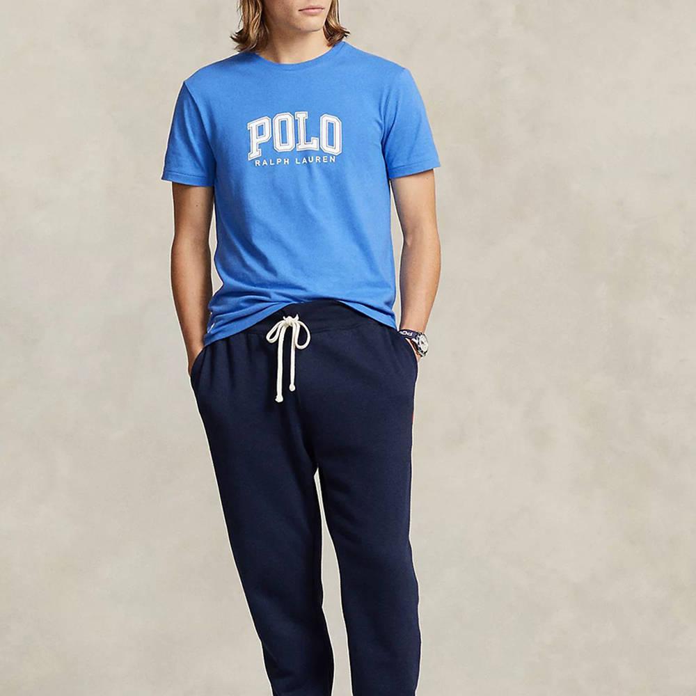 Polo Ralph Lauren Letter Print Crew Neck Short Sleeve T-Shirt Men Tops Blue 710934714-005