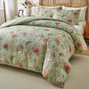 Vintage Floral Printed Duvet Cover Set Soft Breathable Double Bed Bedding Set All Season Queen Size Quilt Cover and Pillowcases