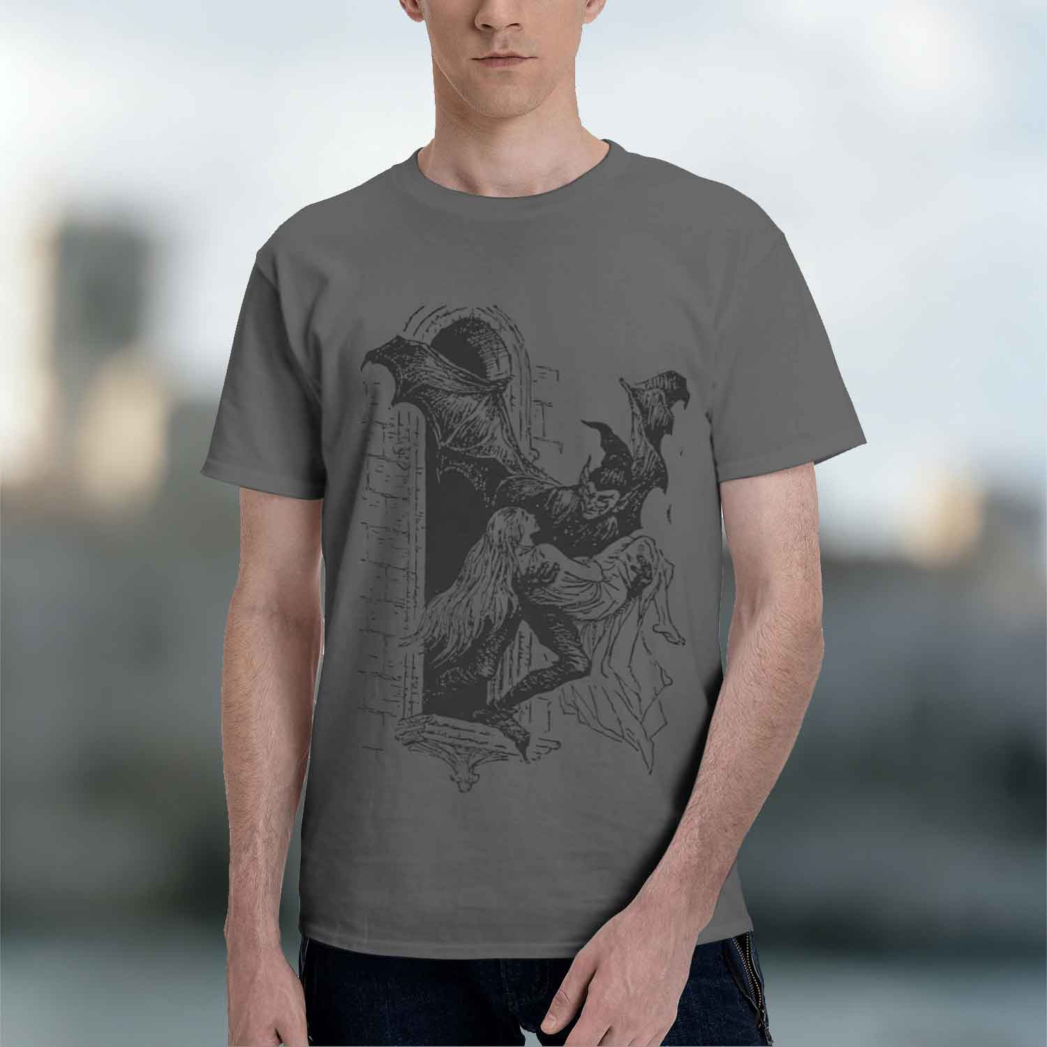 2026 New Model Retro Dracula Gothic Shirt Vampire Tshirt Creepy Gothic Tshirt Retro Unisex Jersey Short Sleeved Tshirt Unisex Cl S