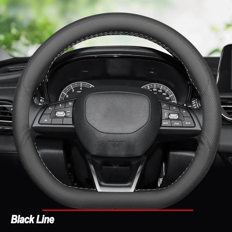 High Quality Leather Braid on Car Steering Wheel Cover for Changan Chana UNIK UNI-V CS55 Plus CS75plus CS75 Wrap Protector