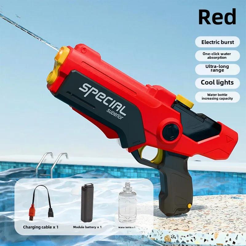 Electric Water Gun Continuous Firing Watergun Automatic Water Absorption Large Capacity Squirt Gun Summer Pool Beach Outdoor Toy