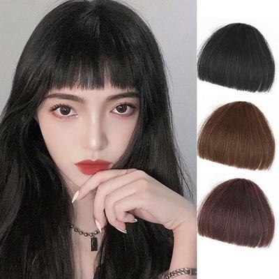 Hair Accessories Overhead Bang Fake Bangs Fringe Wig Clip Short Straight Bangs Synthetic Wig Pads