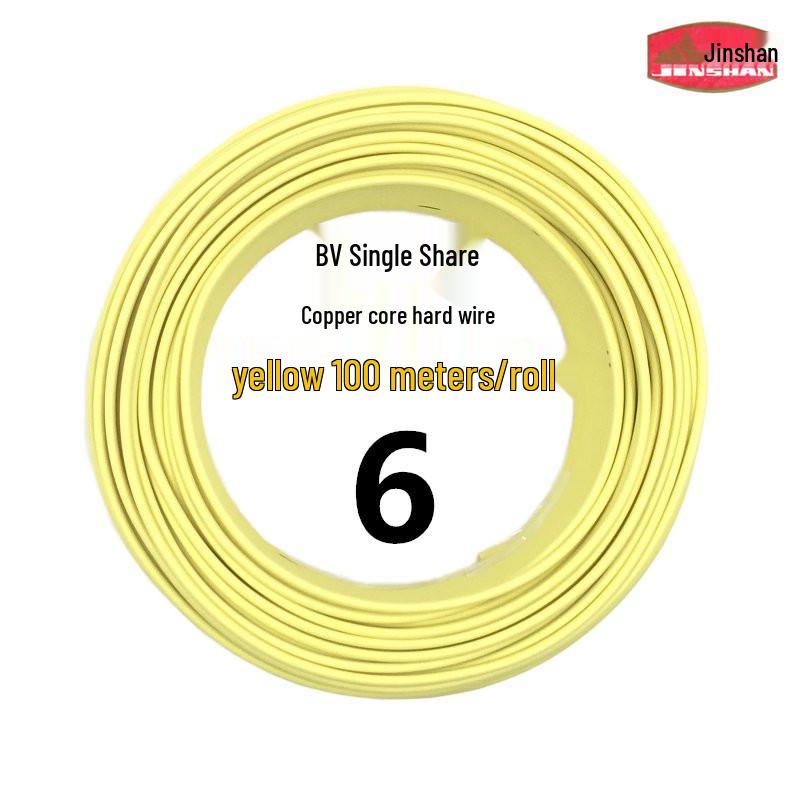 Jinshan 2.5 Sq Mm Copper Core BV1.5/4/6 Single-Strand Flame Retardant Cable