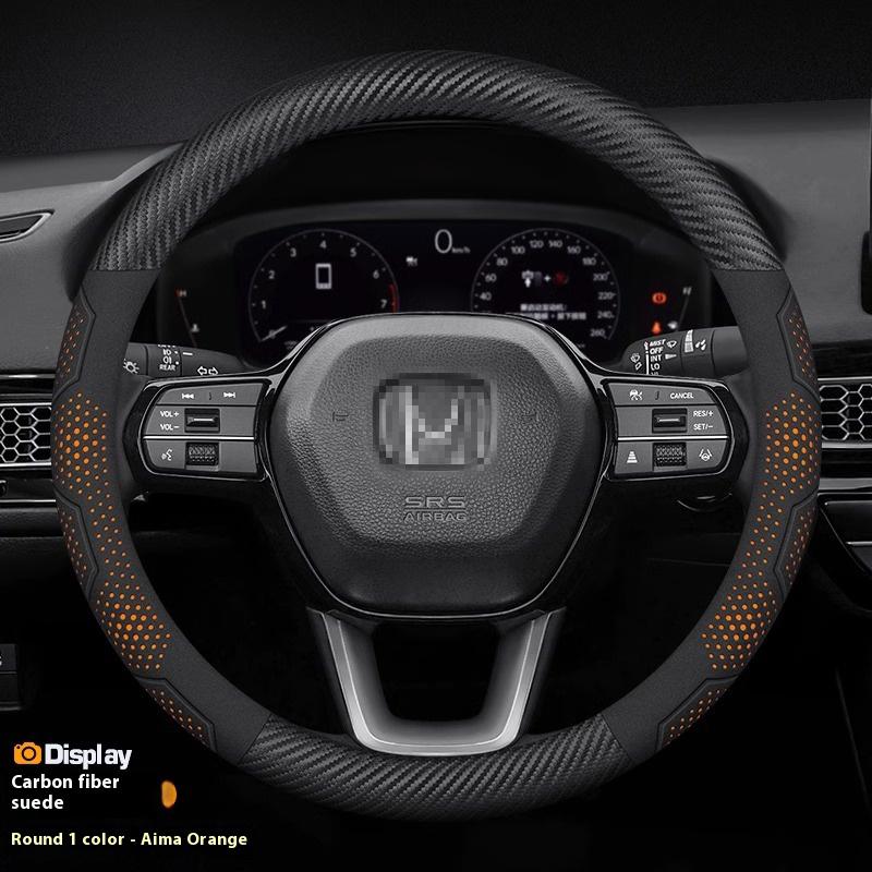 Honda TYPE R Accord Civic HRV CRV CITY Jazz Pilot Odyssey Spirior FIT Carbon Fiber Car Steering Wheel Cover Auto Accessories RB6