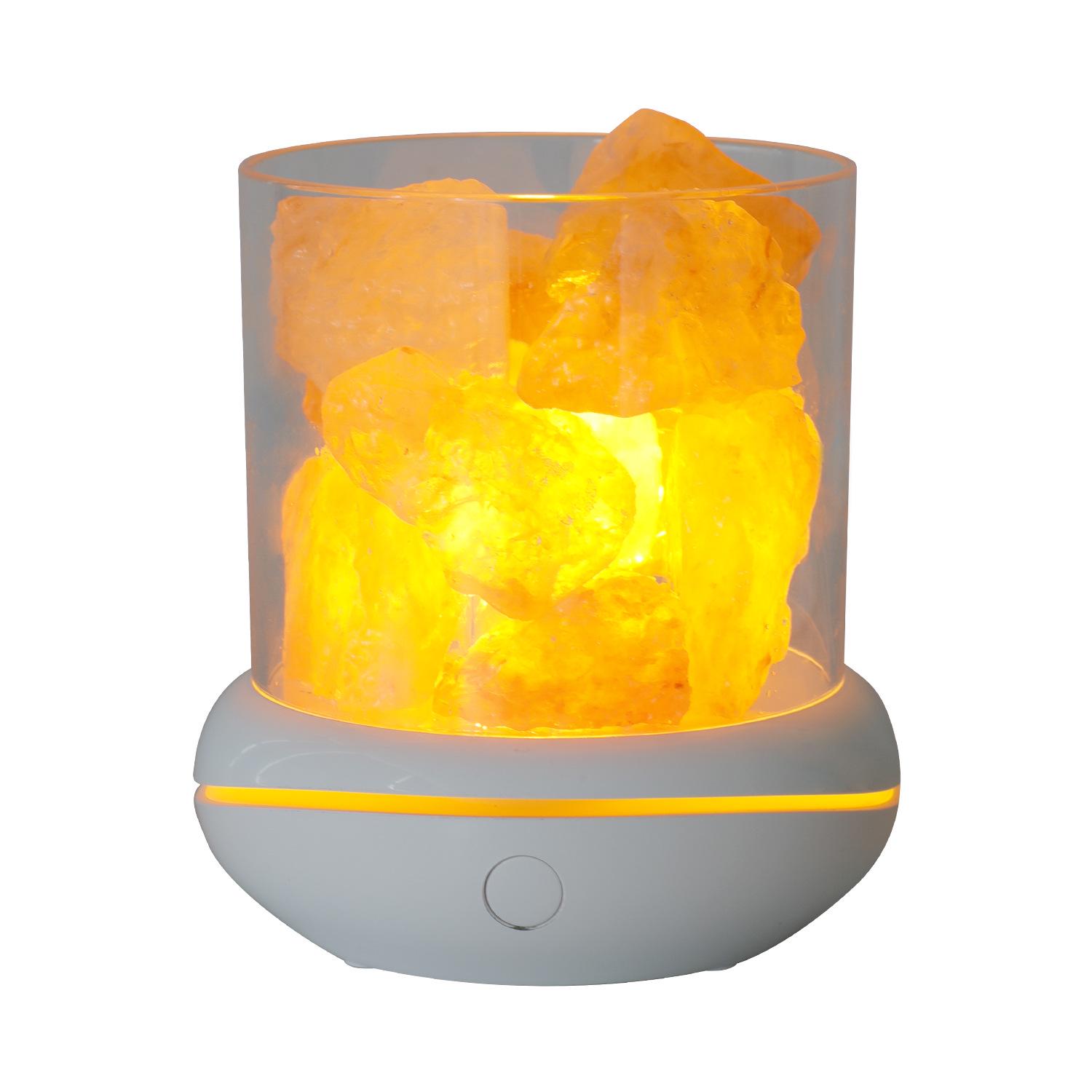 

Himalayan Salt Stone Aroma Lamp - Creative Night Light with Negative Ion for Bedroom Atmosphere 1W/2W