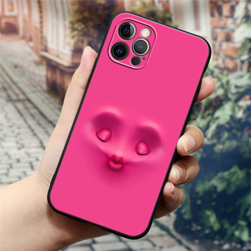 Lustige Niedliche Gesicht Farbe Comics Handyhülle Für Apple iPhone 14 13 12 11 Pro Max 8 7 SE 2020 2022 XR XS Mini Plus Hülle Funda Coque