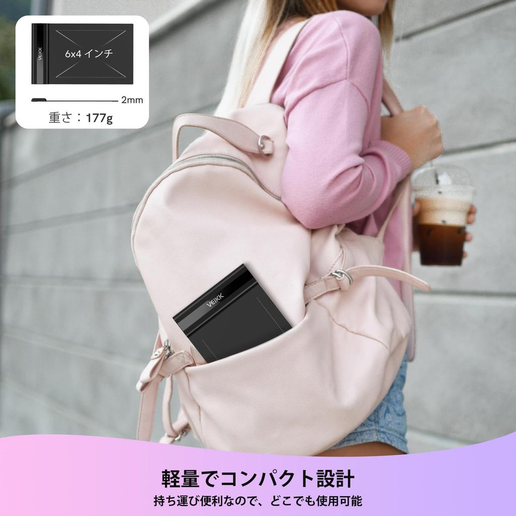 VEIKK S640 Pen Tab 6 x 4 inci Compatibil cu smartphone Ușor de transportat Tab cu 8192 niveluri de sensibilitate la presiune Detectarea înclinării Fără alimentare