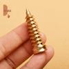 Brass Wenchang Pagoda Keychain with Five Emperor Coins and Gourd Car Pendant