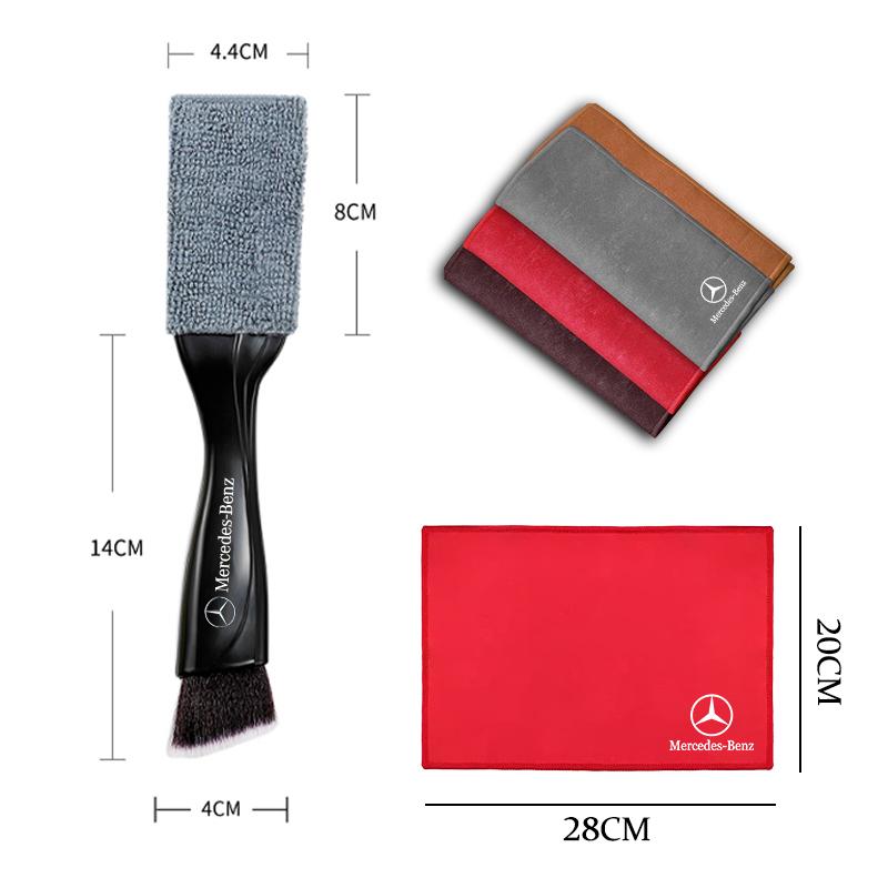 GLC GLB Microfiber Towel Car Logo Auto Cleaning Care Accessories For Mercedes Benz AMG GLE GLS CLS GLC CLA GLA GLK C197 R231 W1