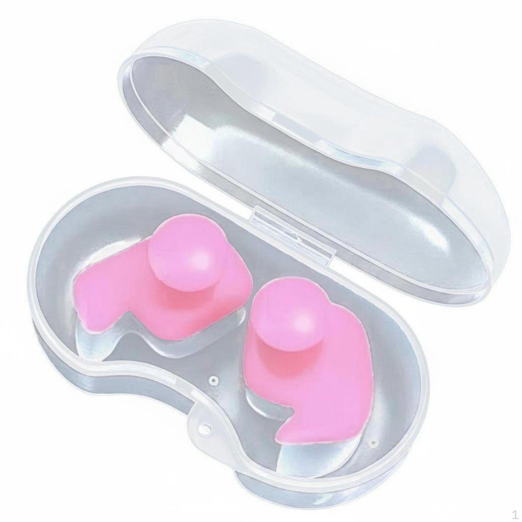 Noise Reduction Earplugs, Waterproof Silicone, For Swimming, Kids & Adults
