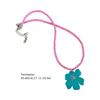 Fashionable Blossoms Pendant Necklace In Sturdy Cord Acrylic Materials With Adjustable Chain for Versatile Styling