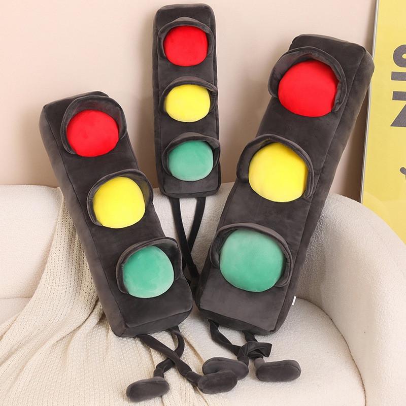 Realistic Red Green Light Plush Toy For Kids Educational Traffic Teaching Tool 55cm 80cm 100cm