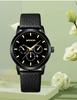 Sanda Quartz Three-Eye Six-Hand Watch: Fashionable, Simple, Leather Strap, Waterproof, Men's & Women's Calendar Watch.