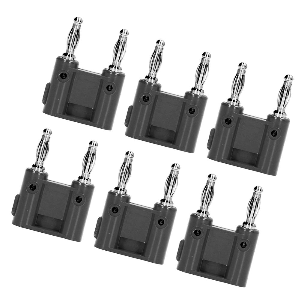 10Pcs 2 Way Banana Plug Brass PE Double Banana Socket for Electronic Instruments AutomobilesBlack