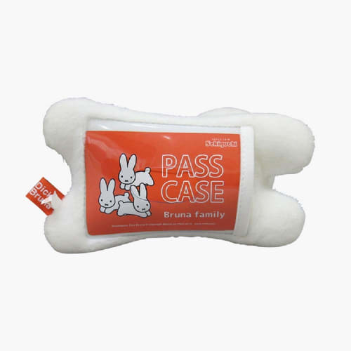 Sekiguchi Bruna Family Rabbit Polyester Pass Case, Approximately 12.5cm Tall