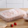 Portable Egg Storage Box 34 Grids Plastic Egg Storage Carrier with Handle for Kitchen Refrigerator