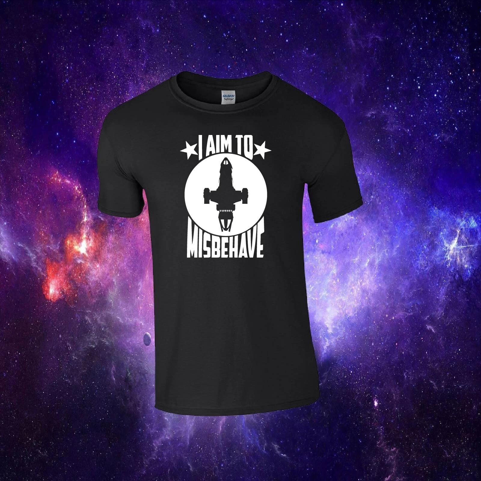 I Aim To Misbehave Firefly Serenity TV Show Sci Fi Kids/Adults Top T-shirt L