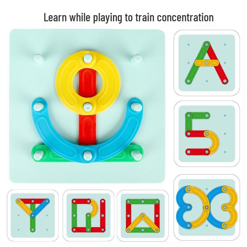 Montessori Stacking & Shape Matching Toy for Girls: Kindergarten Baby Early Education Puzzle