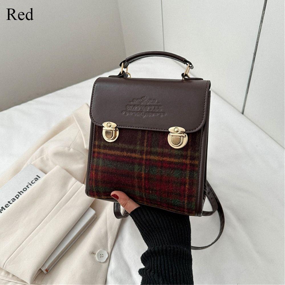 

Ретро многофункциональная сумка из искусственной кожи, сумки через плечо, стильная индивидуальная сумка-тоут, женская сумка-рюкзак большой емкости красный