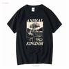 Animal Kingdom Vintage Style T Shirt Long or Short Sleeves Vintage Washed Soft Homme Stylish Streetwear Versatile