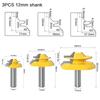 1/3pc Lock Miter 45 Degree Glue Joint Router Bits Glue Joint Set Woodworking Cutter Tenon Cutter for Woodworking Tools 12mm 1/2inch Shank