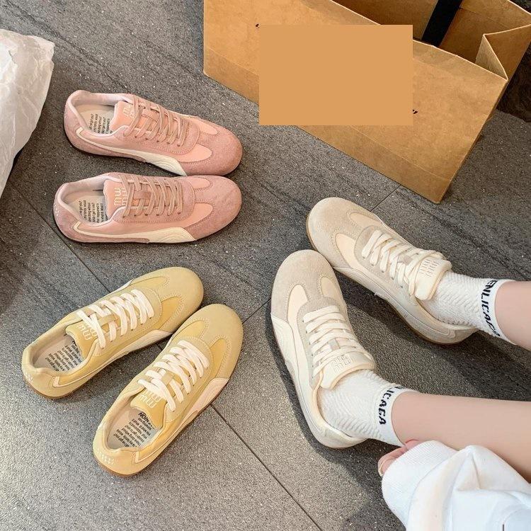 Autumn casual sports shoes new soft-soled comfortable lace-up retro flat-bottomed Dexun board shoes