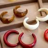 Elegant Retro Hong Kong C-shaped Earrings: Stylish, Simple Studs for a Slimmer Face Look