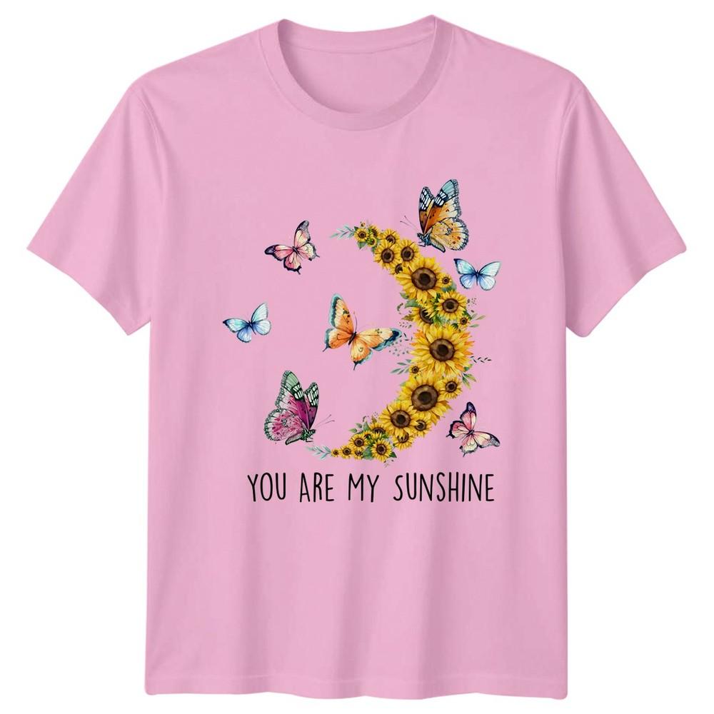 You Are My Sunshine Unisexs TShirt Sunflower Butterfly Nature Floral Mothers Day