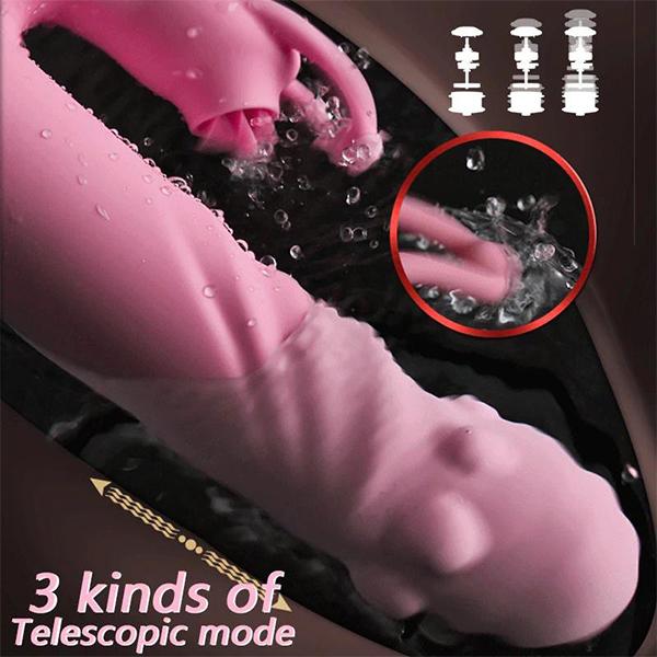 Vibrator with Tongue Licking 20+20 Speed Vaginal Massager Clitoral Licking Stimulation Dildo Sex Toy Female