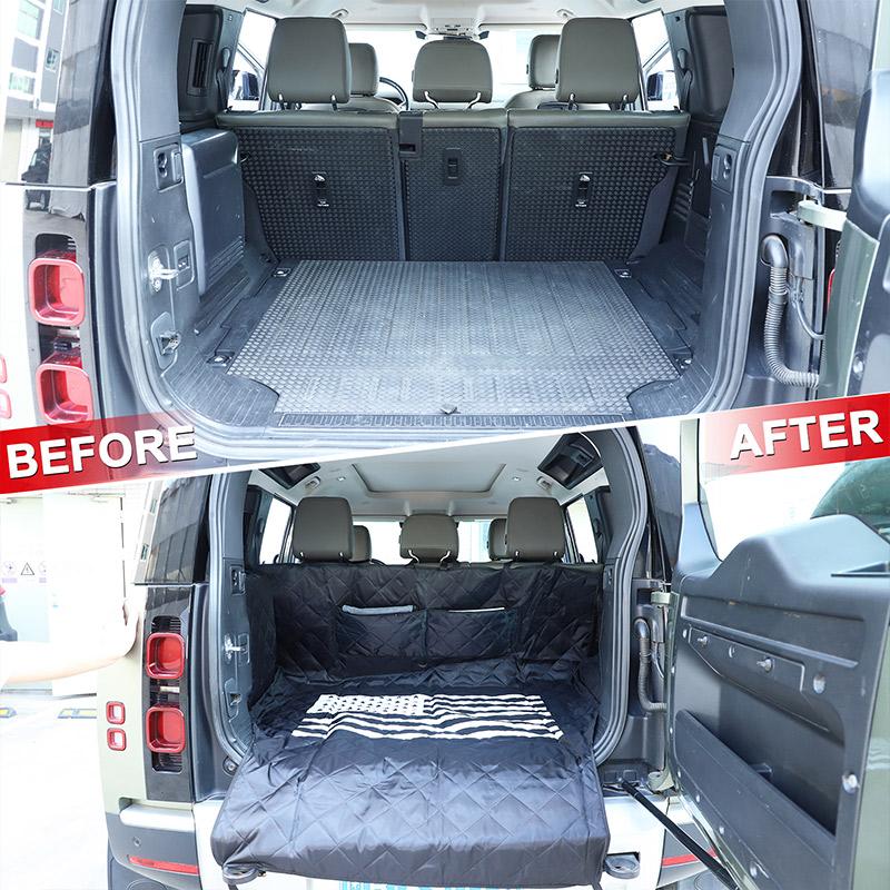 For Land Rover Defender 110 2020-2025 Car Seat Cover Trunk Seat Mat Pet Carriers Protector Hammock Cushion