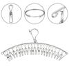 8/10/20 Clips Stainless Steel Laundry Drying Rack Clothes Hanger Windproof for Underwear Socks Bras Hats