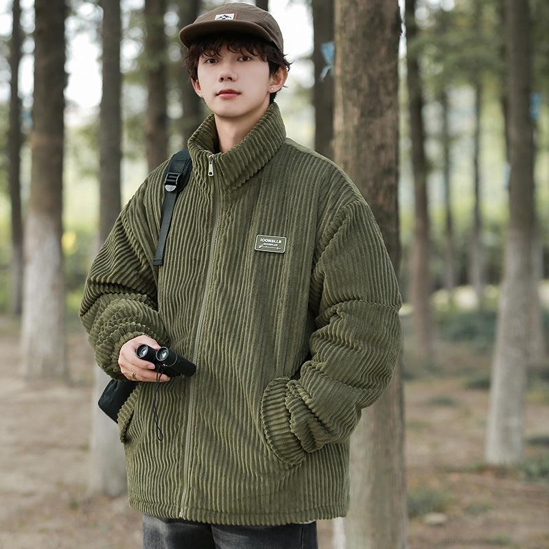 

Мужская повседневная хлопковая куртка с капюшоном однотонная зимняя на каждый день 3XL армия зеленый