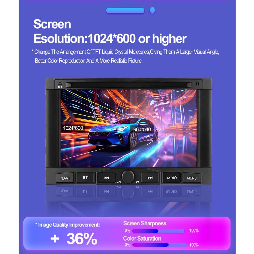 7 tums bilradio Android för Peugeot 3008 5008 2010-2016 Auto Multimedia Stereo Navigation 1+32GB