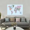 Grande Poster Mappa del Mondo Arte da Parete per Decorazione Aula e Ufficio di Casa, Mappa Politica del Mondo Dettagliata Aggiornata al 2026 per Viaggi e Uso Educativo