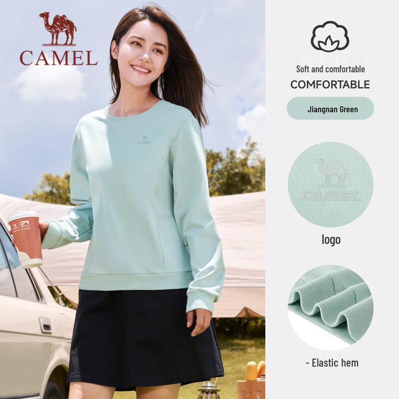 Camel Unisex Long Sleeve Round Neck Sweatshirt