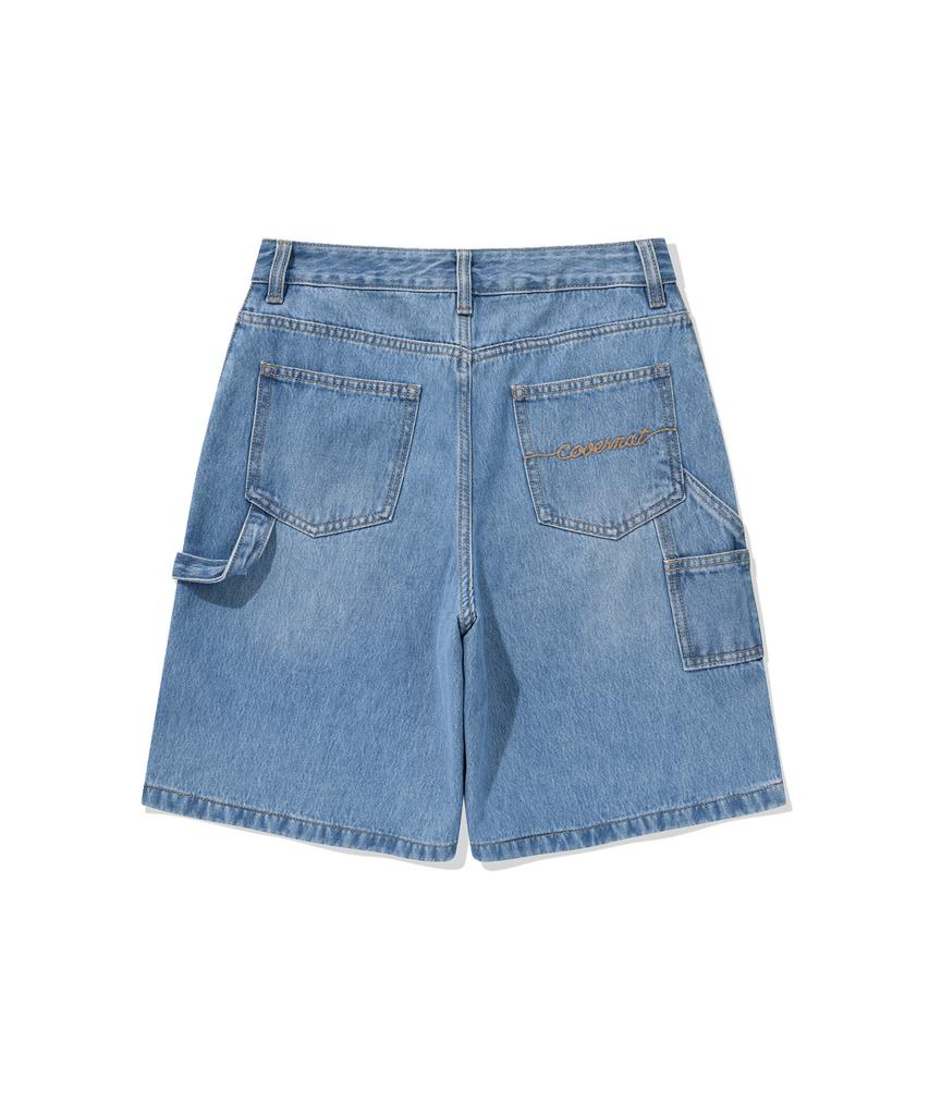 Covernat Woman Bermuda Denim Shorts Blue