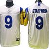 3rd Gen Football Jersey Embroidered LA Rams 9 STAFFORD Short Sleeve White Game Shirt