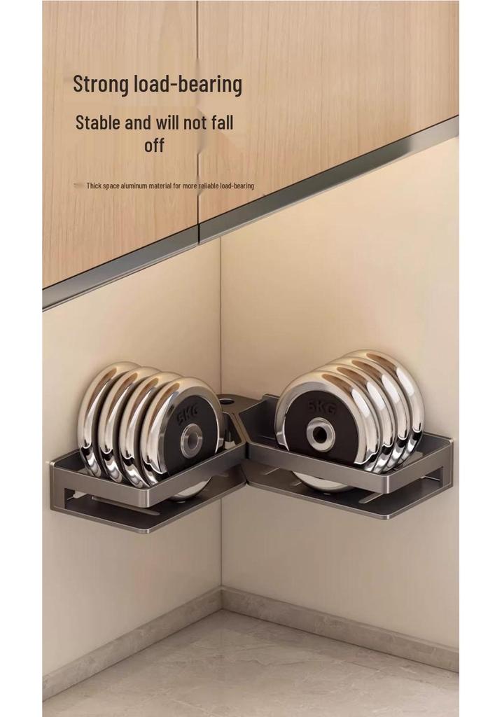 Wall-Mounted Aluminum Seasoning Rack - Punch-Free Kitchen Storage Shelf for Condiments