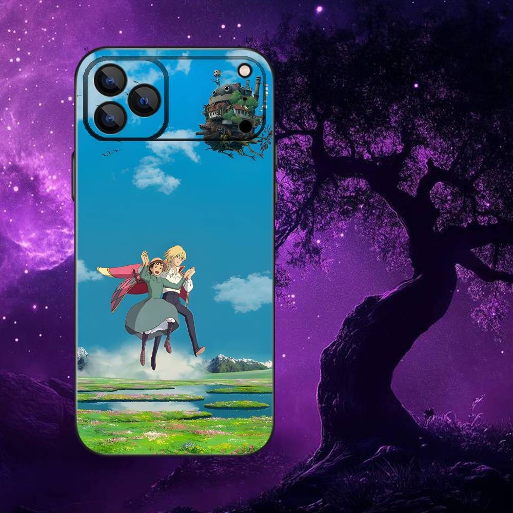 H-Howl Anime Sophie Phone Case For iPhone 17,16,15,14,13,12,Pro,Max,Plus,E,SE4,Air,Mini Black Soft Box