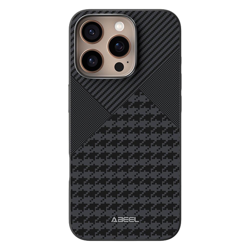 For iPhone 16 Pro Max Case Compatible with MagSafe Micro-Embossing PC TPU Aluminum Alloy Leather Phone Cover
