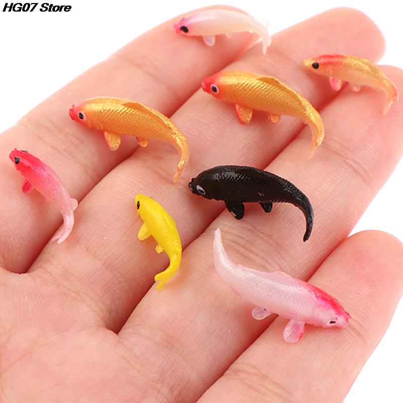 1/5pcs Mini Fish Model Miniature Model Fish Carp Simulation Animal Kids Toys DIY Decorative Goldfish Figurines Home Decor