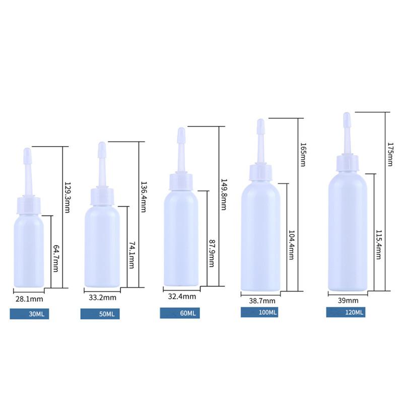 30ml-120ml Empty Leakproof Squeeze Tip Bottle Portable PET Pet Ear Liquid Dispensing Bottle for Travel Use